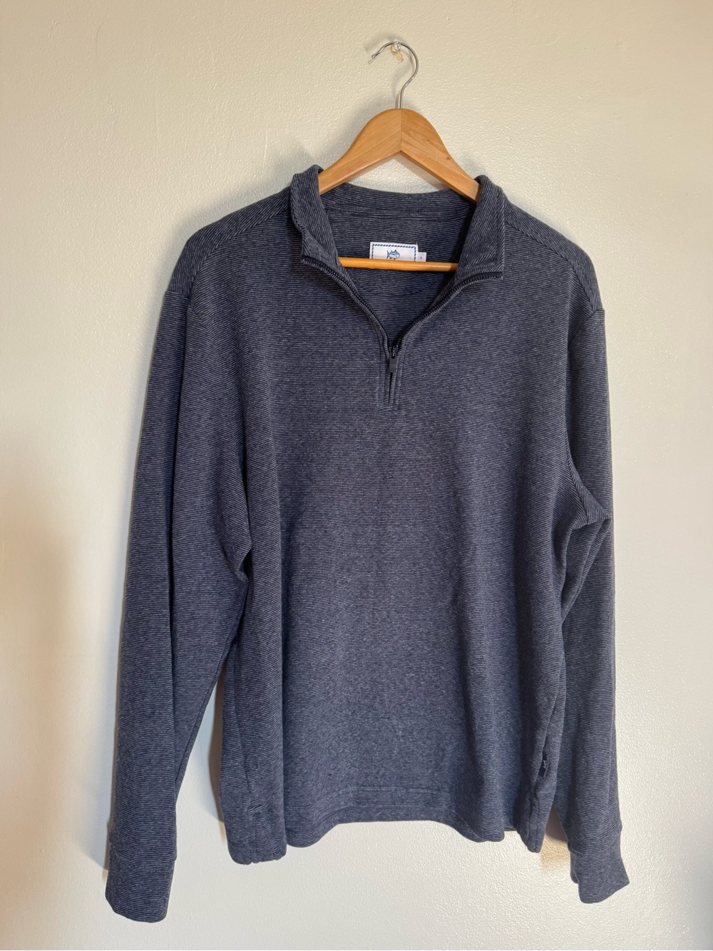 Southern Tide Men's Charcoal Zip-Neck Sweater